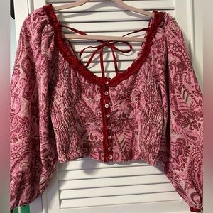 Free People Dare Me Velvet Top